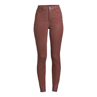Scoop + Coated High-Rise Skinny Jeans