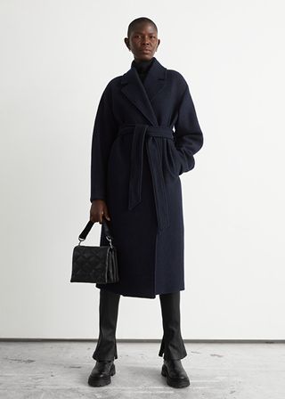 & Other Stories + Belted Oversized Wool Coat