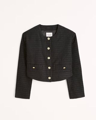 Abercrombie + Collarless Tweed Jacket