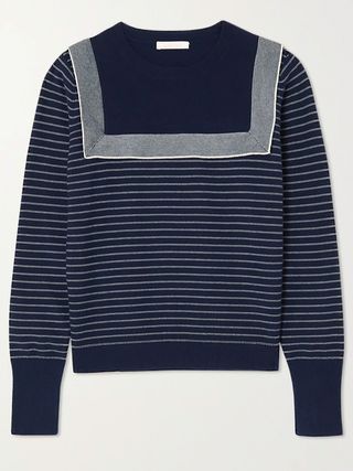 See by Chloé + Striped Organic Cotton Sweater