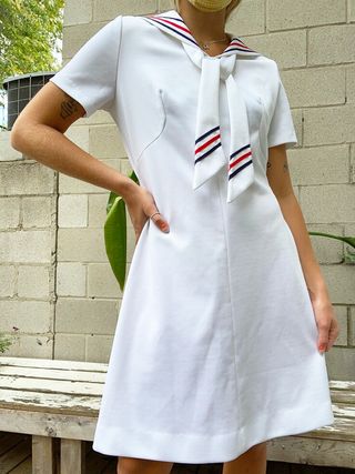 Vintage + 1970's St. Michael Sailor Dress