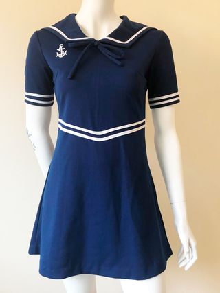 Vintage + Sailor Dress 60s/ 70s
