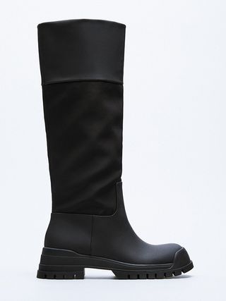 Zara + Combination Low Heel Boots