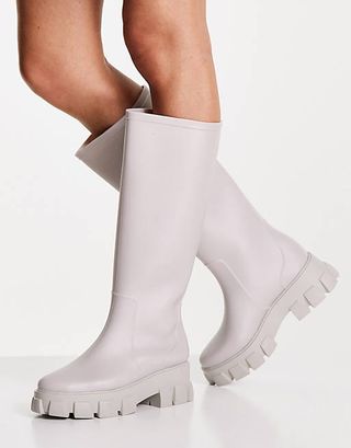 ASOS + Gracie Chunky Knee High Rain Boots