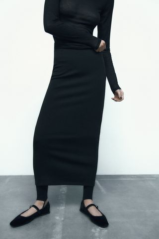 Zara + Long Pencil Skirt