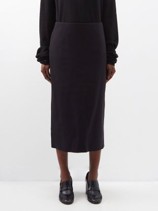The Row + Alumo Crepe Midi Skirt