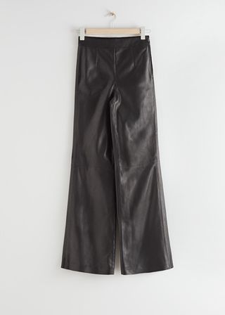 & Other Stories + Flared Leather Trousers