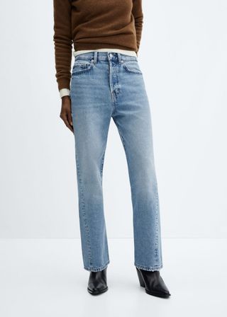 Mango + Straight Jeans With Forward Seams