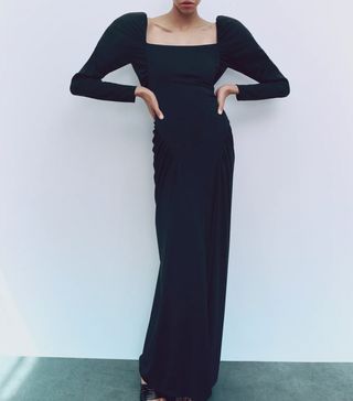 Zara + Long Pleated Dress