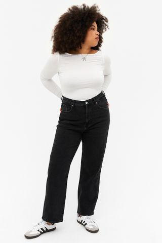 Monki + Zami Extra High Waist Straight Jeans