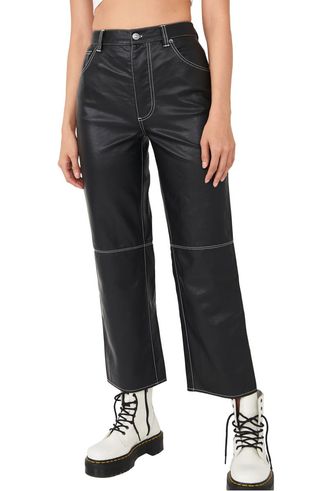 Free People + The It Factor Faux Leather Crop Pants
