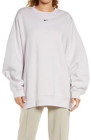 Nike + Sportswear Collection Essentials Oversize Fleece Crew Sweatshirt
