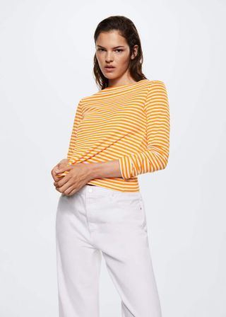 Mango + Essential Cotton-Blend T-Shirt