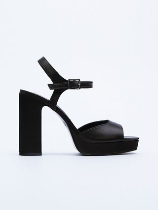 Zara + High Heeled Platform Sandals