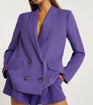 River Island + Double Breasted Blazer