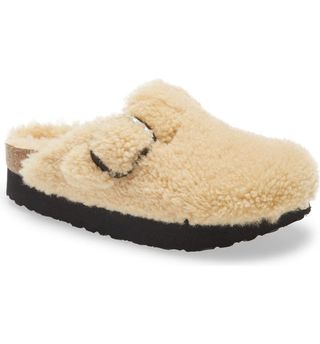 Birkenstock + Boston Big Buckle Genuine Shearling Clog