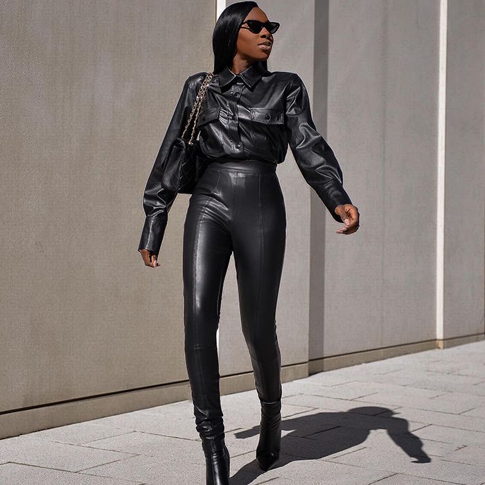 180 Best black faux leather leggings outfit ideas