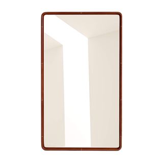 Crate & Barrel + Shinola Runwell Brown Leather Mirror