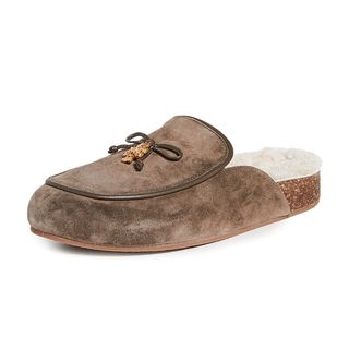 Tory Burch + Tory Charm Shearling Mules