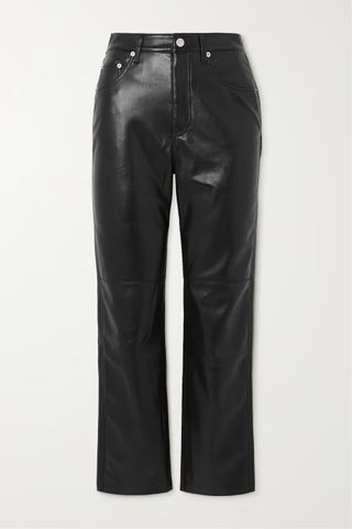 Nanushka + Vinni Cropped Vegan Leather Pants