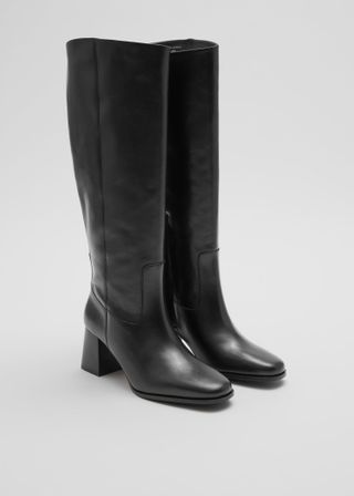& Other Stories + Leather Knee High Boots