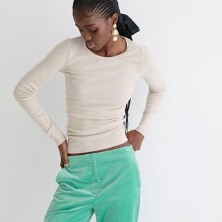 J.Crew + Perfect-Fit Long-Sleeve Crewneck T-Shirt