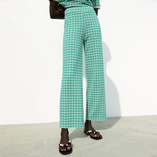 Zara + Retro Jacquard Pants