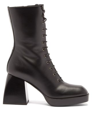Nodaleto + Bulla Lace-Up Leather Ankle Boots