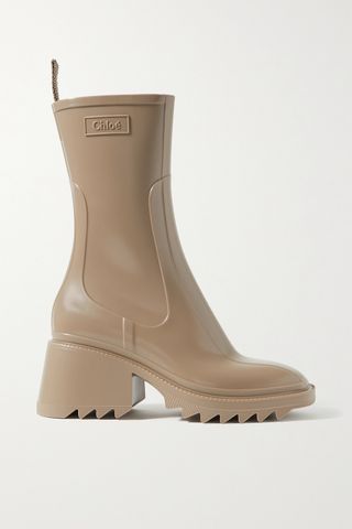 Chloé + Betty Logo-Embossed Rubber Boots