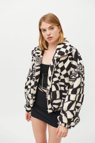 Urban Outfitters + Olivia Printed Sherpa Jacket