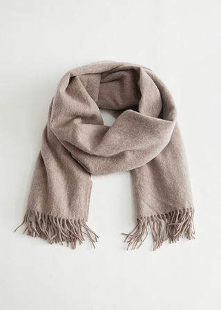 & Other Stories + Fringed Wool Blanket Scarf