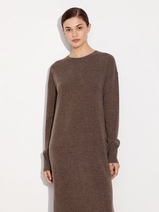 12 Storeez + Side Slit Ribbed Wool-Cashmere Dress