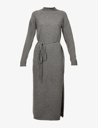 Theory + High-Neck Wool and Cashmere Dress