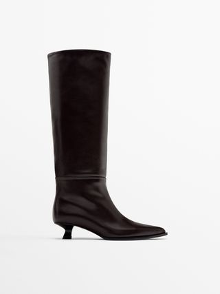 Massimo Dutti + Heeled Leather Boots