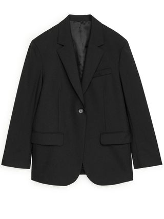 Arket + Oversized Wool Hopsack Blazer