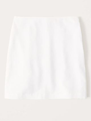 Abercrombie & Fitch + Linen A-Line Mini Skirt