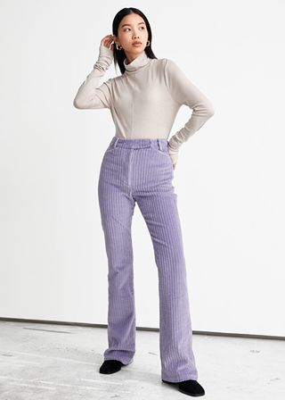 & Other Stories + High Waist Corduroy Trousers