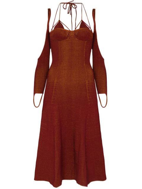 Isa Boulder + Delusion Midi Low Neck Dress