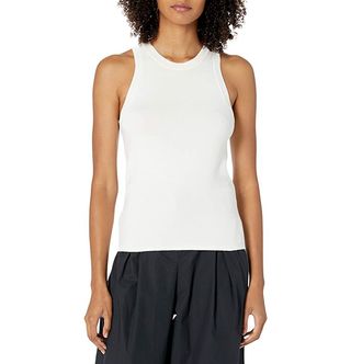 The Drop + Gina Fitted Sleeveless High Neck Cut-In Sweater Tank