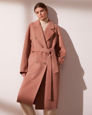 12 STOREEZ + Belted Double-Breasted Coat