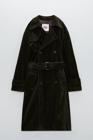 Zara + Charlotte Gainsbourg Collection Corduroy Trench Coat