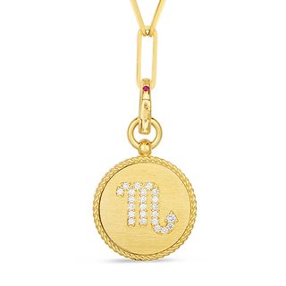 Roberto Coin + 18K Diamond Scorpio Zodiac Pendant Medallion