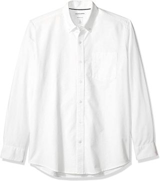 Amazon Essentials + Regular-Fit Long-Sleeve Pocket Oxford Shirt