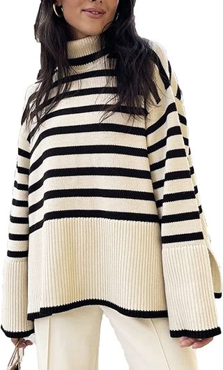 Karwuiio + Striped Oversized Sweater
