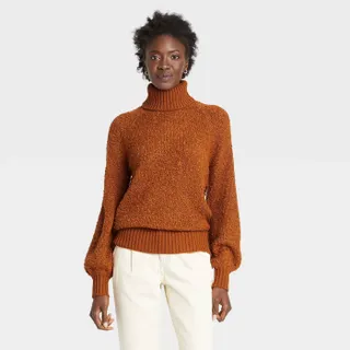 Who What Wear + Turtleneck Pullover Sweater