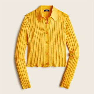 J.Crew + Collared Button-Up Merino Wool Sweater