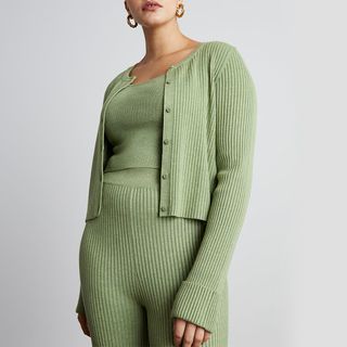 Who What Wear Collection + Perry Ribbed Cardigan