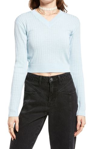 BP + Reagan Rib Crop Sweater