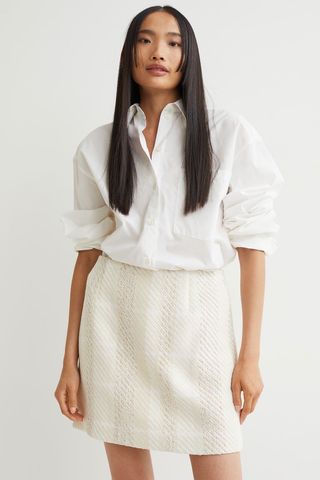H&M + Textured-Weave Skirt