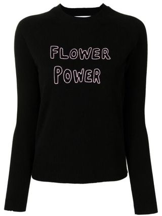 Bella Freud + Flower Power Slogan Jumper